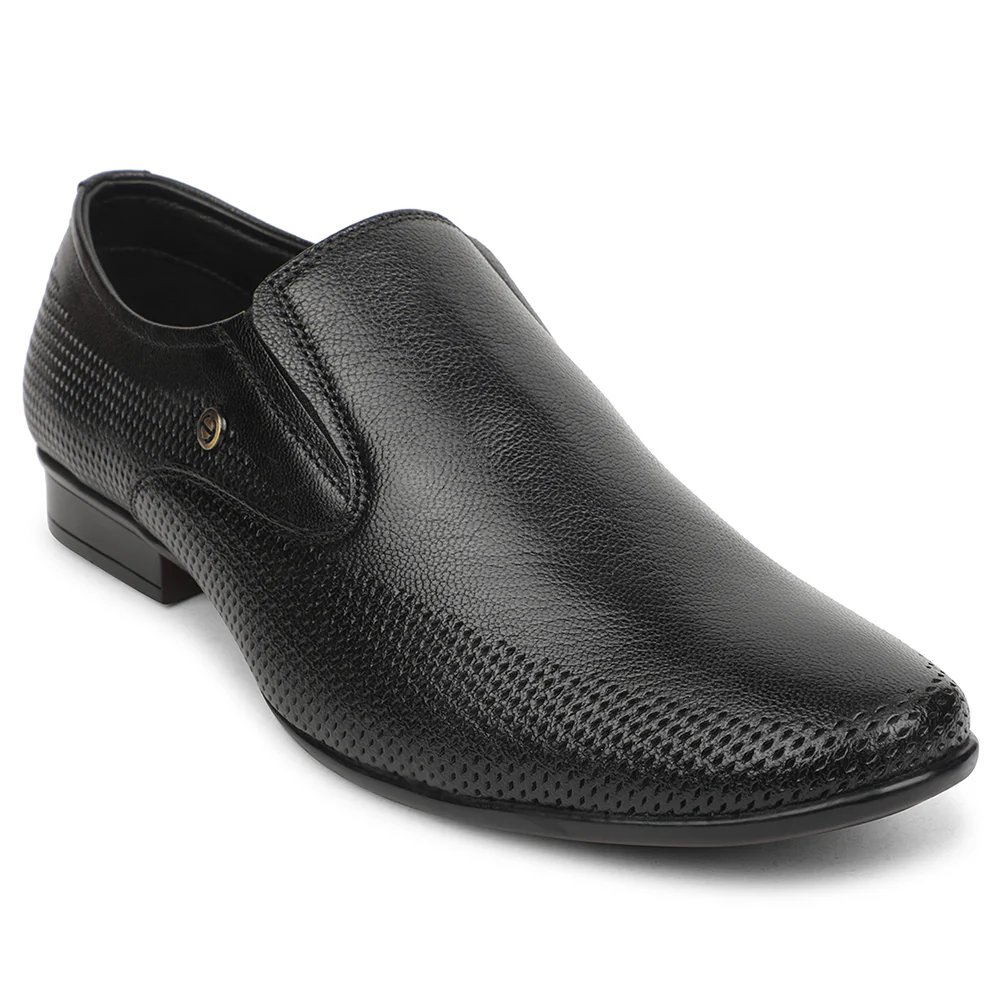 Healers Black Formal Non Lacing Mocassin Shoes For Men UDL-4 By Liberty