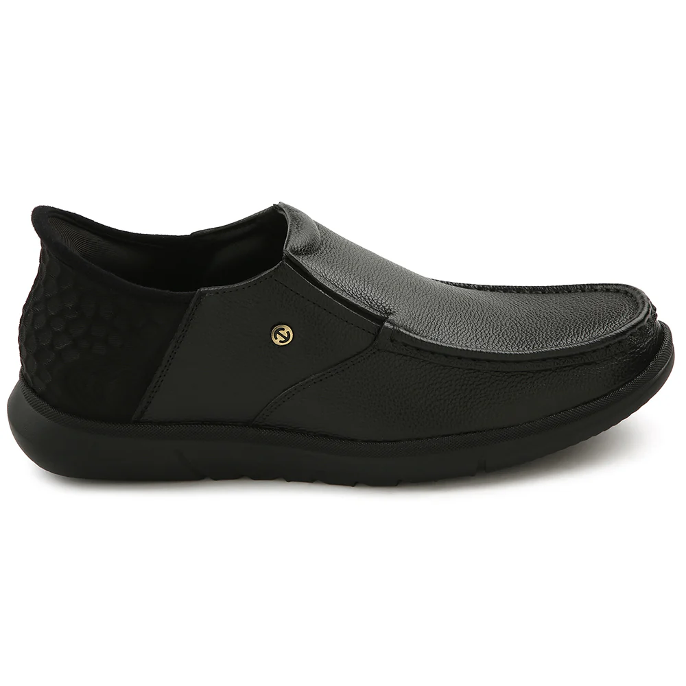 Healers Black Formal Non Lacing Moccasin For Men S201-02 By Liberty - Image 2