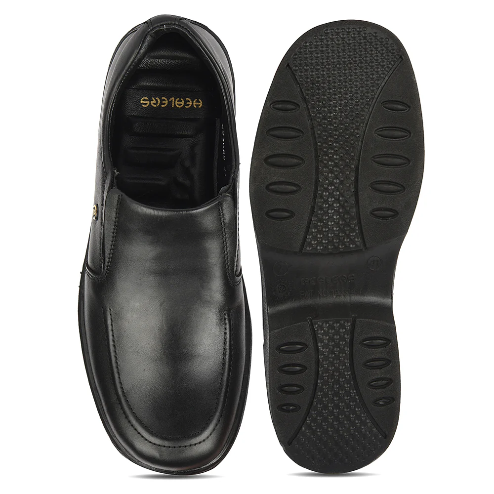Healers Black Formal Non-Lacing Moccasins For Men 204608AN By Liberty - Image 7