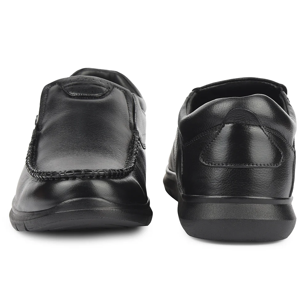 Healers Black Formal Non Lacing Moccasins For Men ERL-28 By Liberty - Image 6