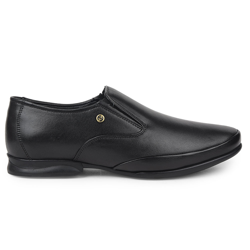 Healers Black Formal Non Lacing Moccasins For Mens J757-03 By Liberty - Image 2