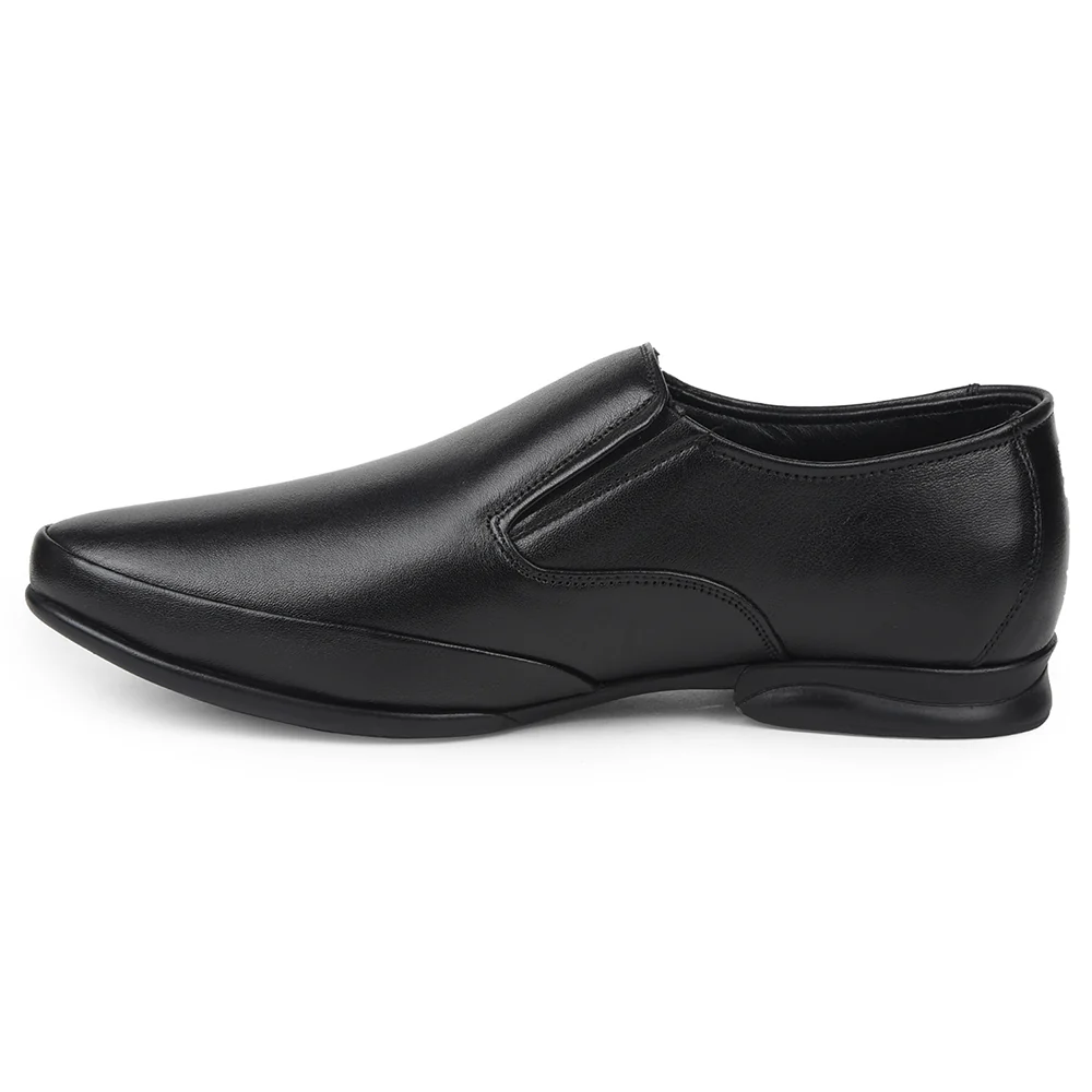 Healers Black Formal Non Lacing Moccasins For Mens J757-03 By Liberty - Image 3