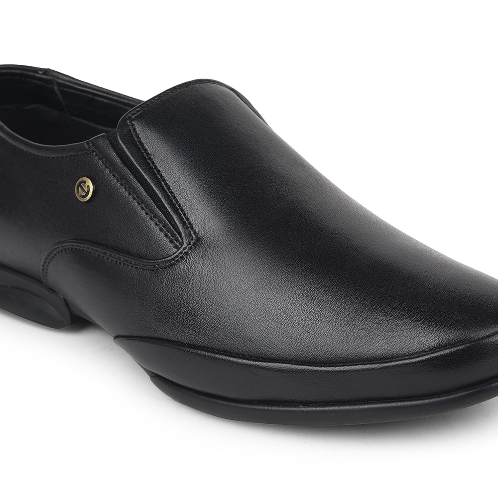 Healers Black Formal Non Lacing Moccasins For Mens J757-03 By Liberty - Image 4