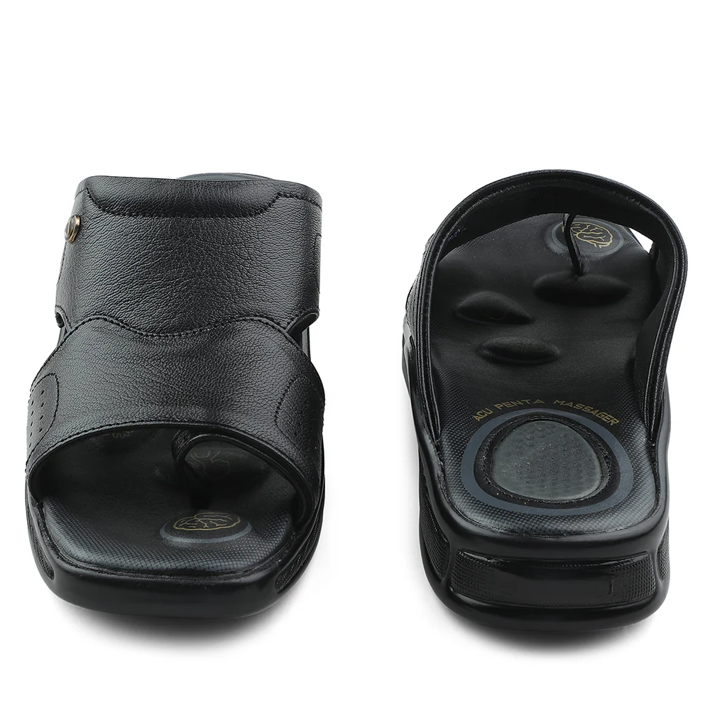Healers Black Formal Sandal For Men 2050-617 By Liberty - Image 6