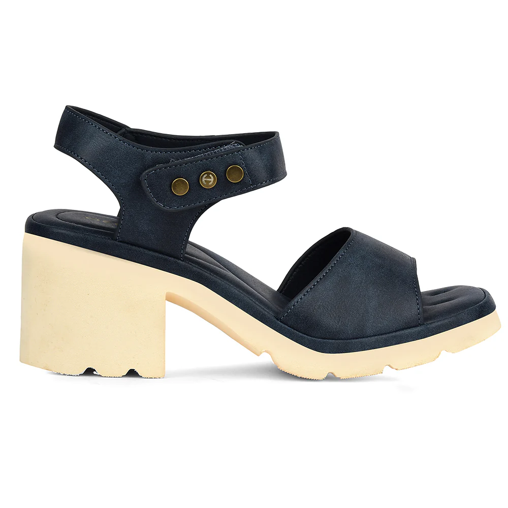 Healers Blue Casual Block Heel Sandal For Women ZQ-DM-17 By Liberty - Image 2