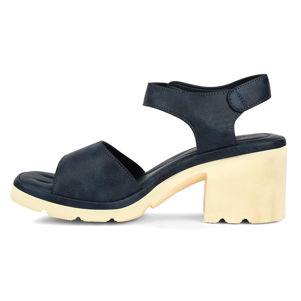 Healers Blue Casual Block Heel Sandal For Women ZQ-DM-17 By Liberty - Image 3