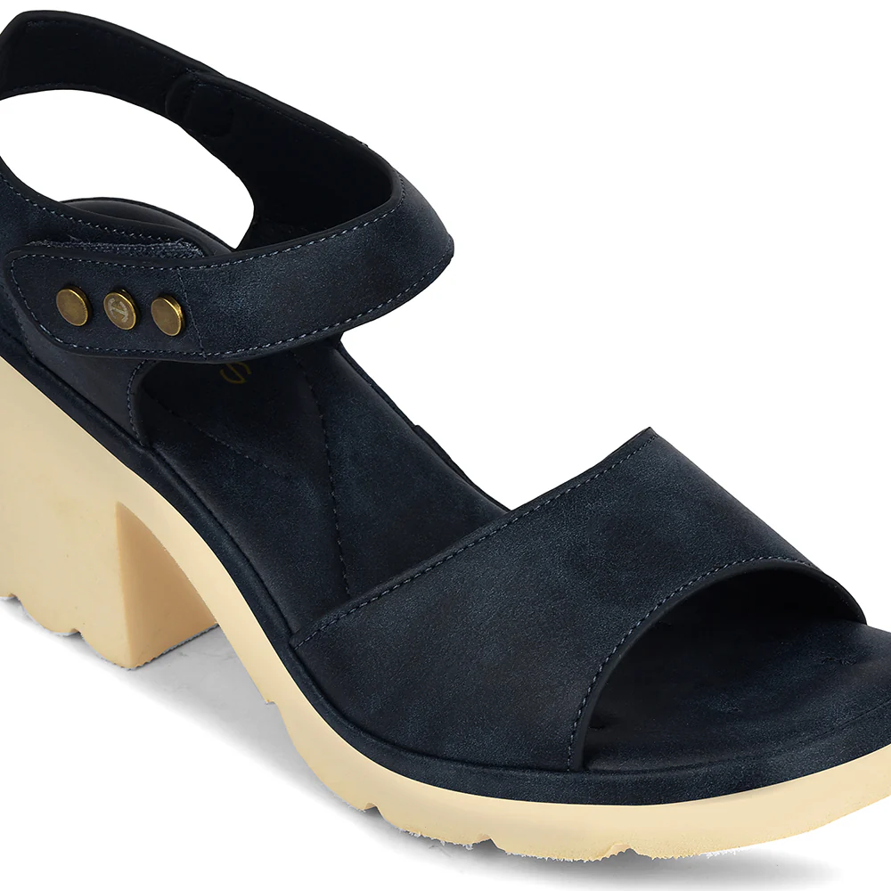 Healers Blue Casual Block Heel Sandal For Women ZQ-DM-17 By Liberty - Image 4