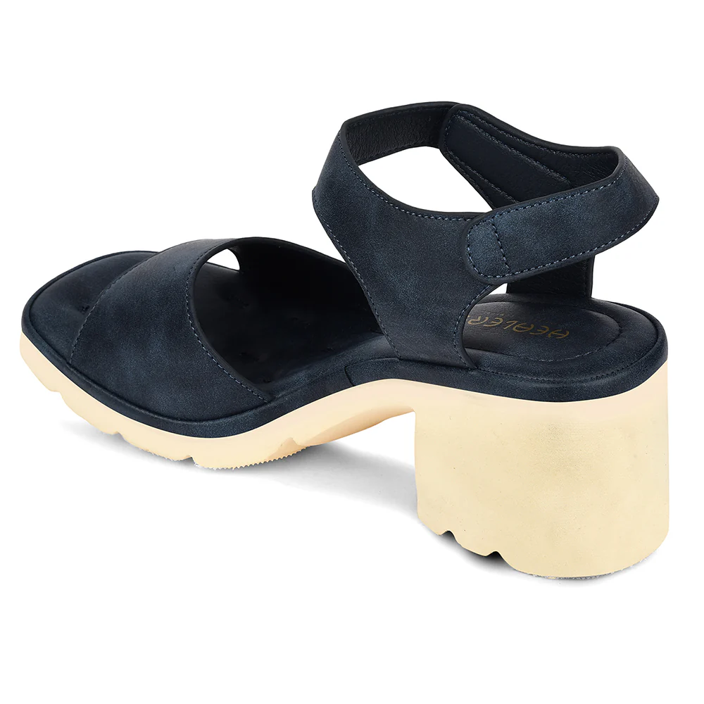 Healers Blue Casual Block Heel Sandal For Women ZQ-DM-17 By Liberty - Image 5