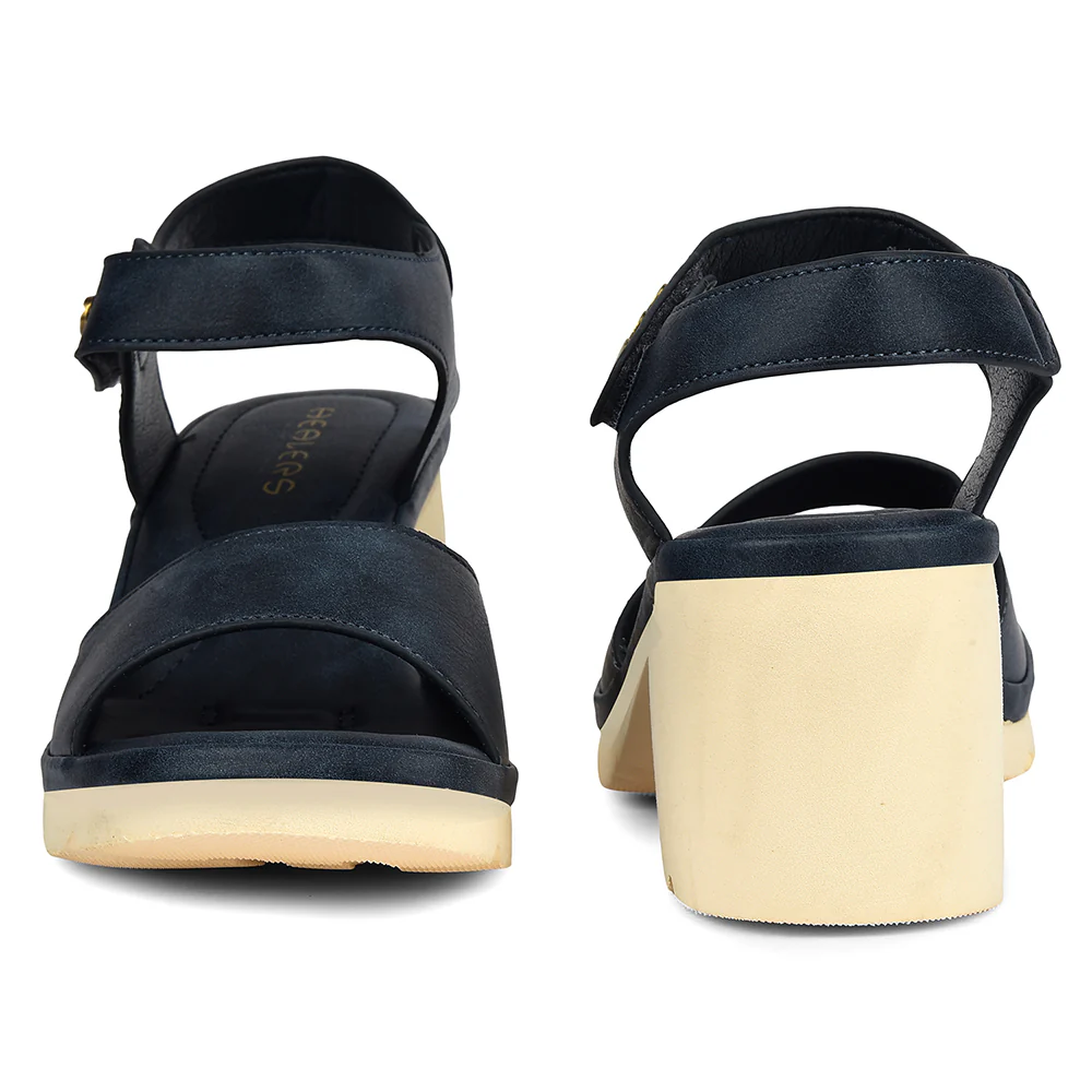 Healers Blue Casual Block Heel Sandal For Women ZQ-DM-17 By Liberty - Image 6