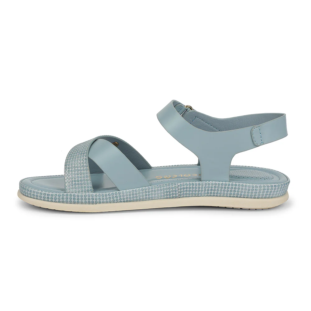 Healers Blue Casual Flat Sandal for Women GLF-1 by Liberty - Image 3