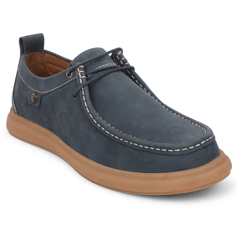 Healers Blue Formal Lacing Derby Shoes For Men ASF-3 By Liberty
