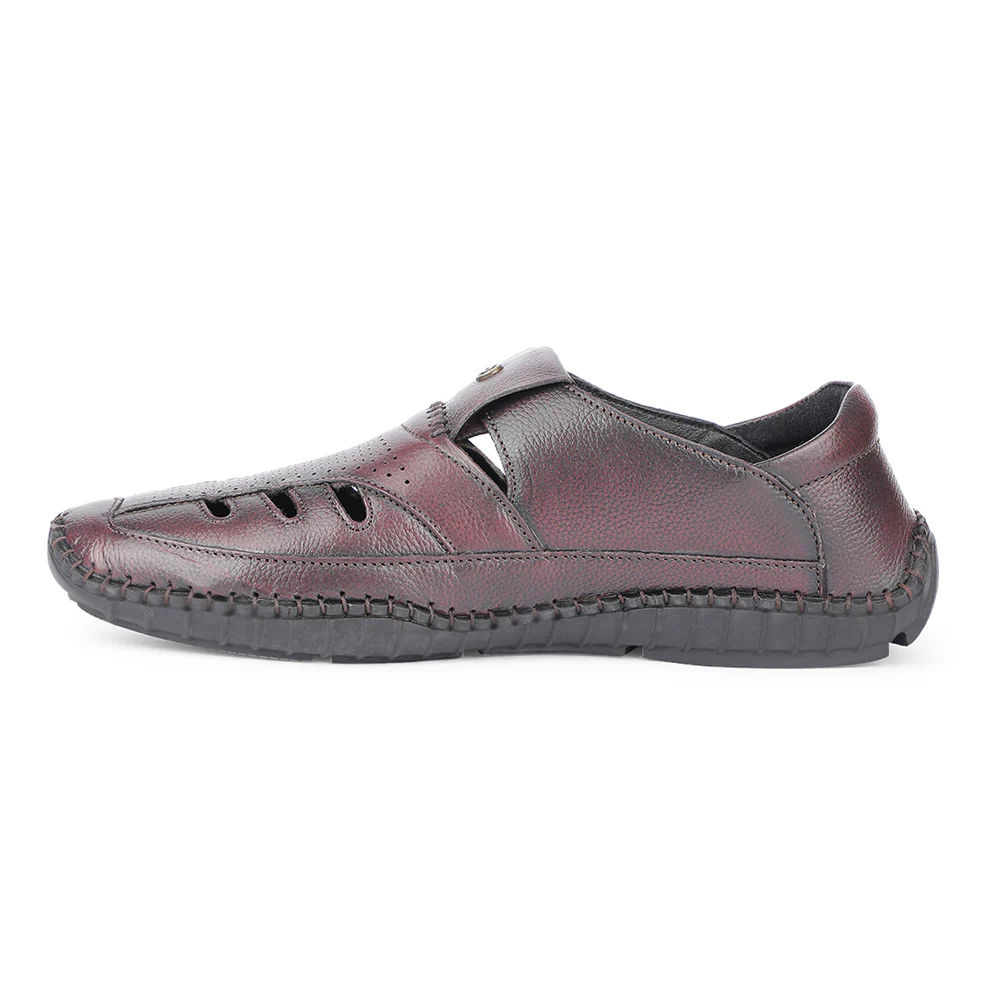 Healers Brown Casual Buckle Sandal For Men JPL-205 By Liberty - Image 3