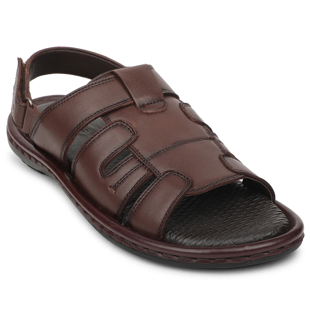 Healers Brown Casual Flat Sandal For Men ASL-1 By Liberty