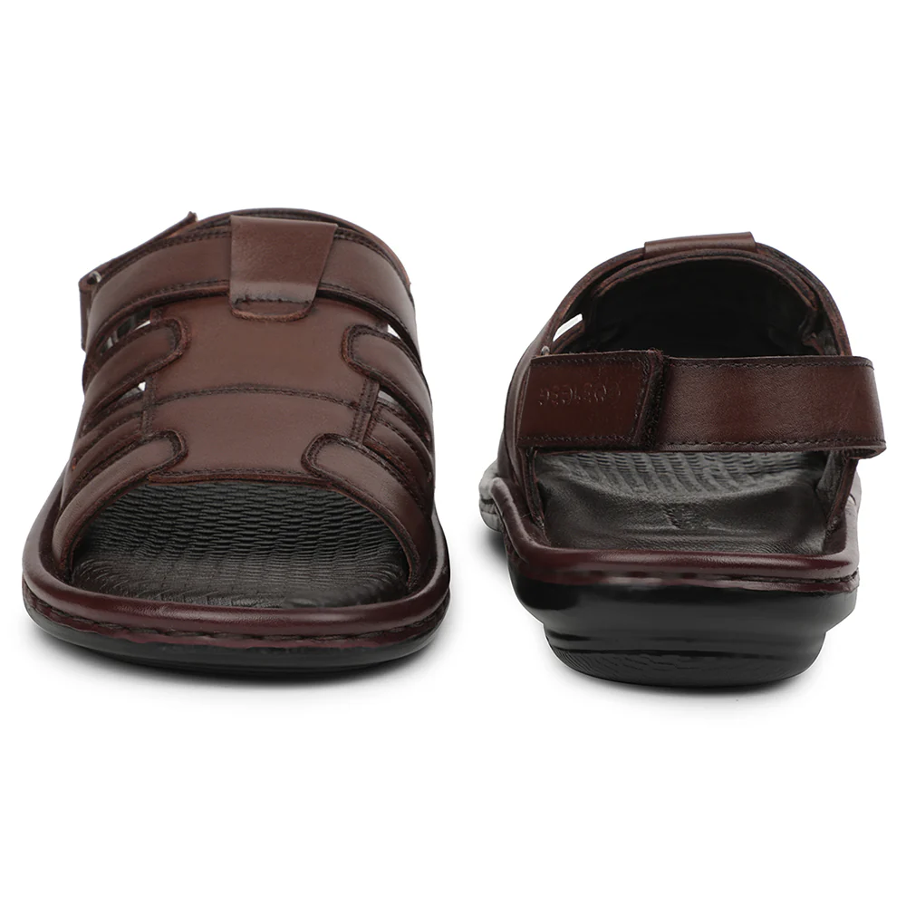 Healers Brown Casual Flat Sandal For Men ASL-1 By Liberty - Image 6