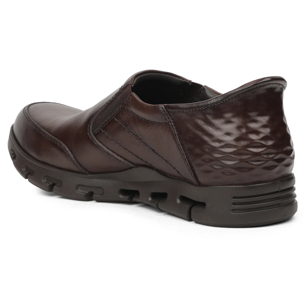 Healers Brown Casual Non Lacing Shoes For Men ASF-2 By Liberty - Image 5