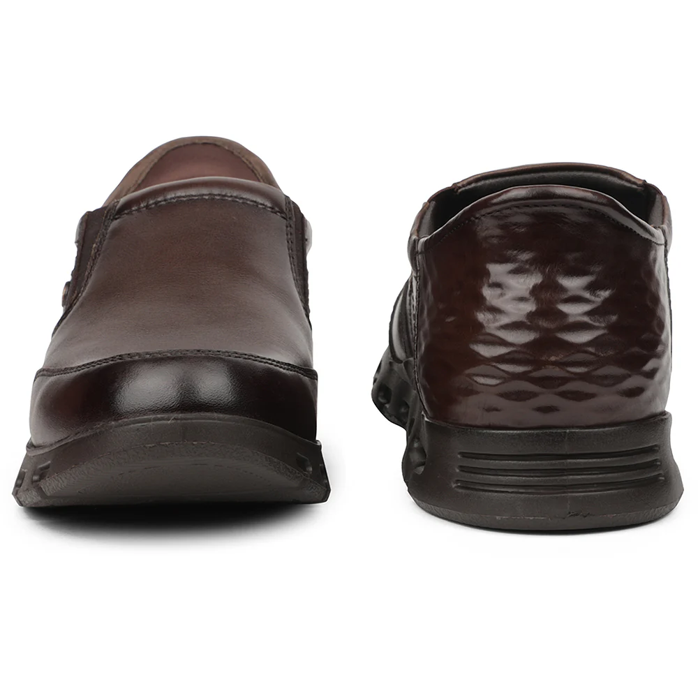 Healers Brown Casual Non Lacing Shoes For Men ASF-2 By Liberty - Image 6