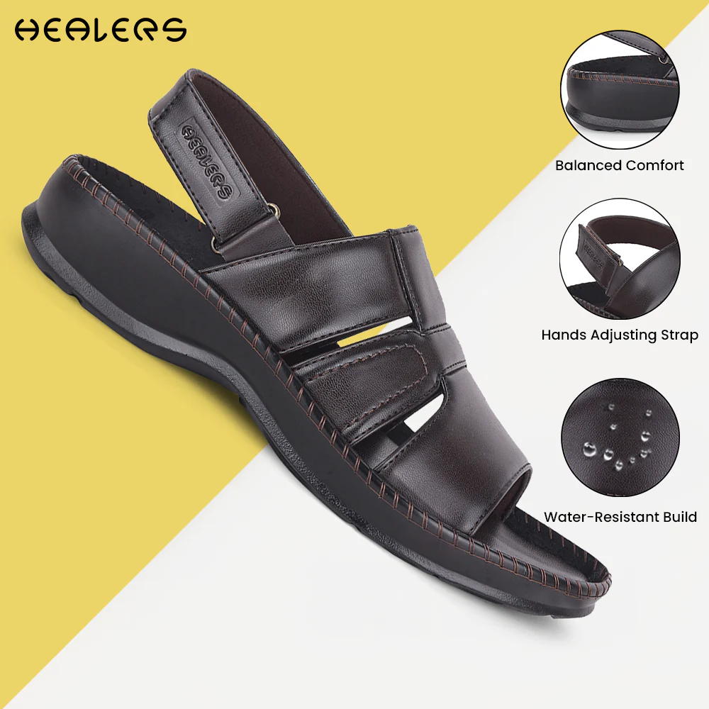 Healers Brown Casual Sandal For Men STARC-1E By Liberty - Image 4