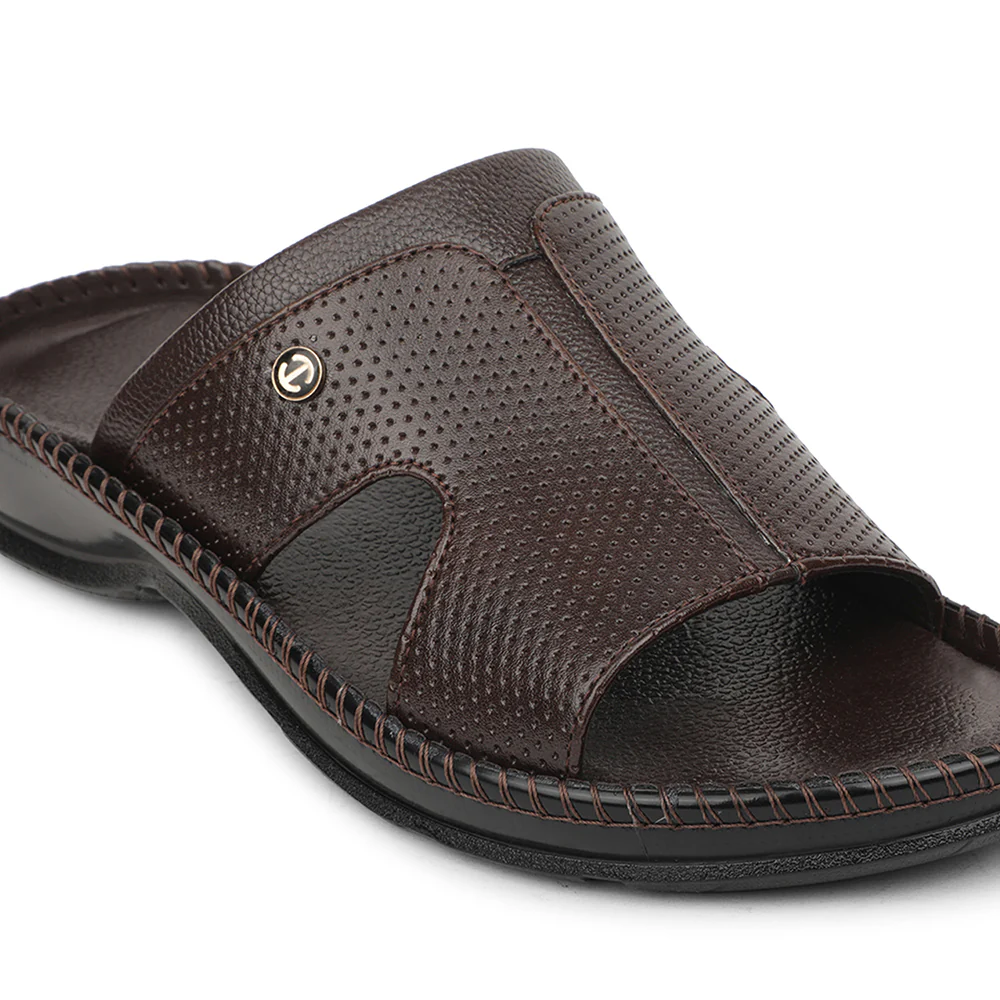 Healers Brown Casual Slipper For Men CSS-24 By Liberty - Image 4
