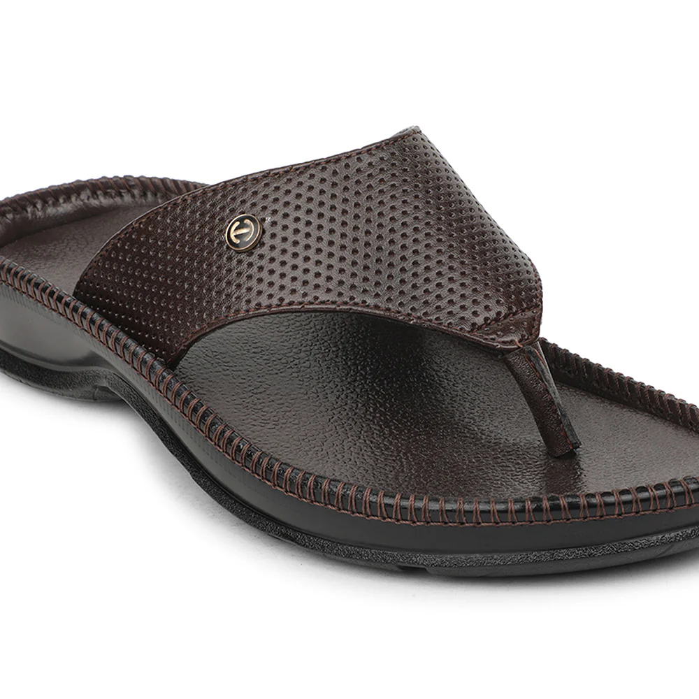 Healers Brown Casual Slipper For Men CSS-25 By Liberty - Image 5