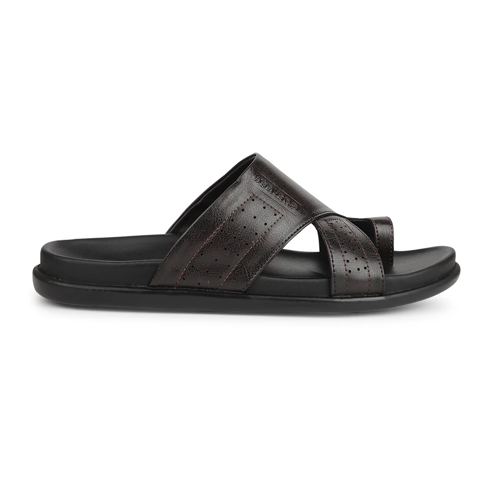 Healers Brown Casual Slipper For Men LEEKS-10 By Liberty - Image 2