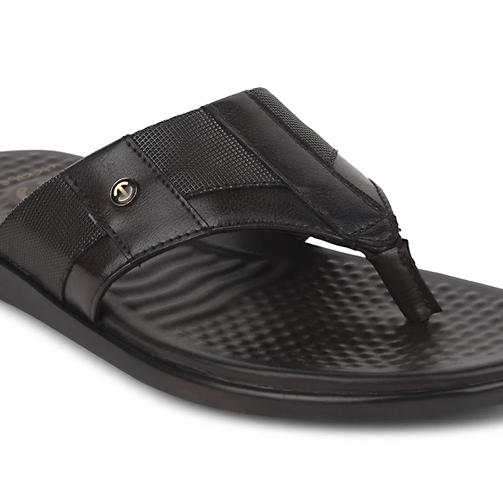 Healers Brown Casual Slipper For Men SOFTER-2 By Liberty - Image 5