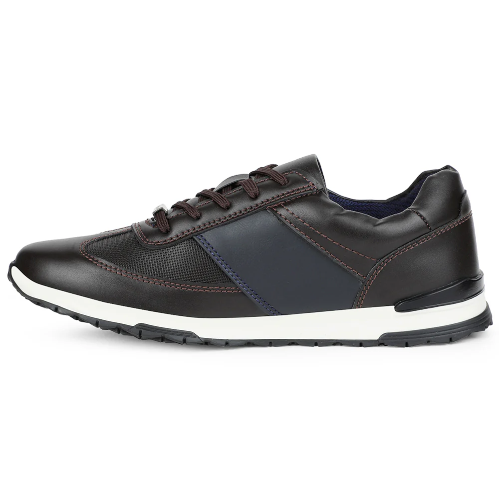 Healers Brown Casual Sneakers For Men EZOKE By Liberty - Image 3