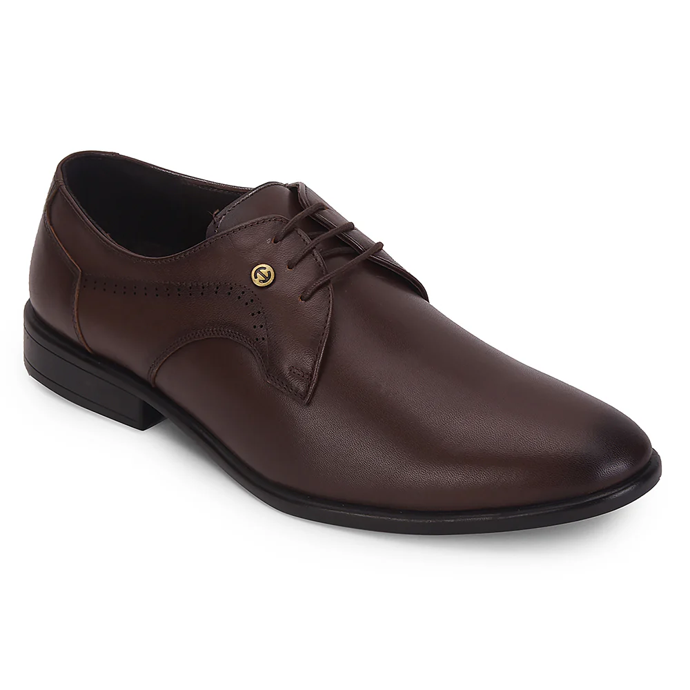 Healers Brown Formal Lacing Derby Shoes For Men SCL-12 By Liberty