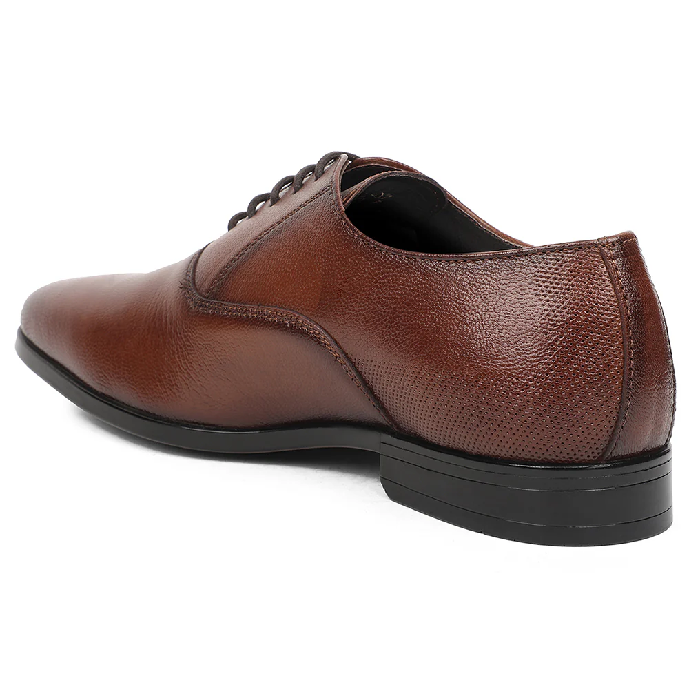 Healers Brown Formal Lacing Oxford Shoes For Men UDL-7 By Liberty - Image 4