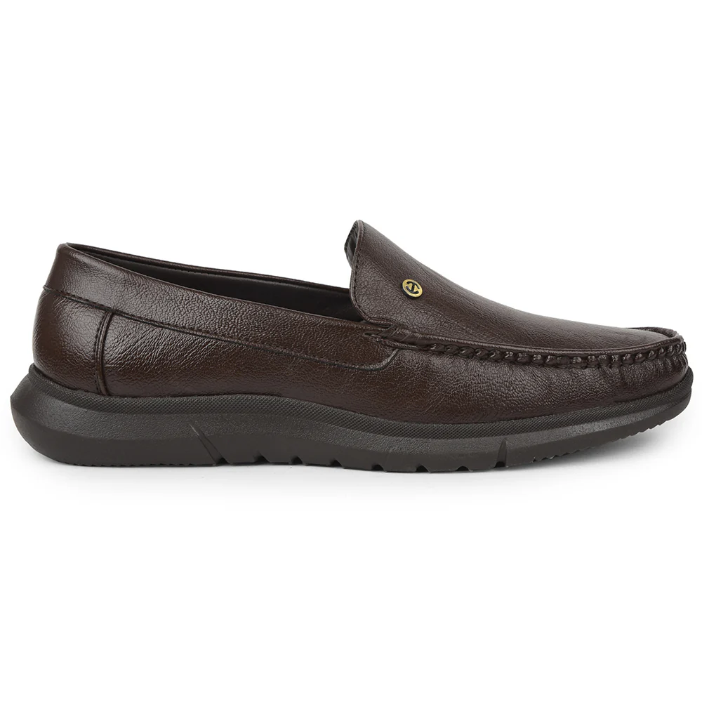 Healers Brown Formal Loafers For Men VSL-3 By Liberty - Image 2