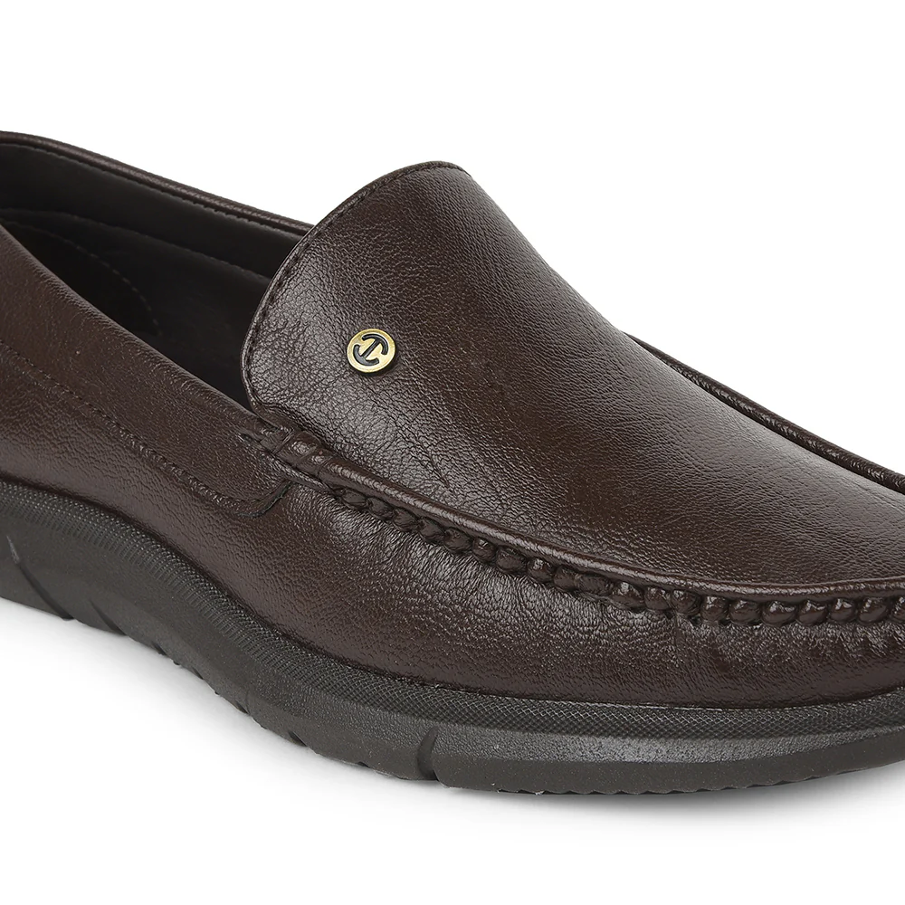 Healers Brown Formal Loafers For Men VSL-3 By Liberty - Image 6