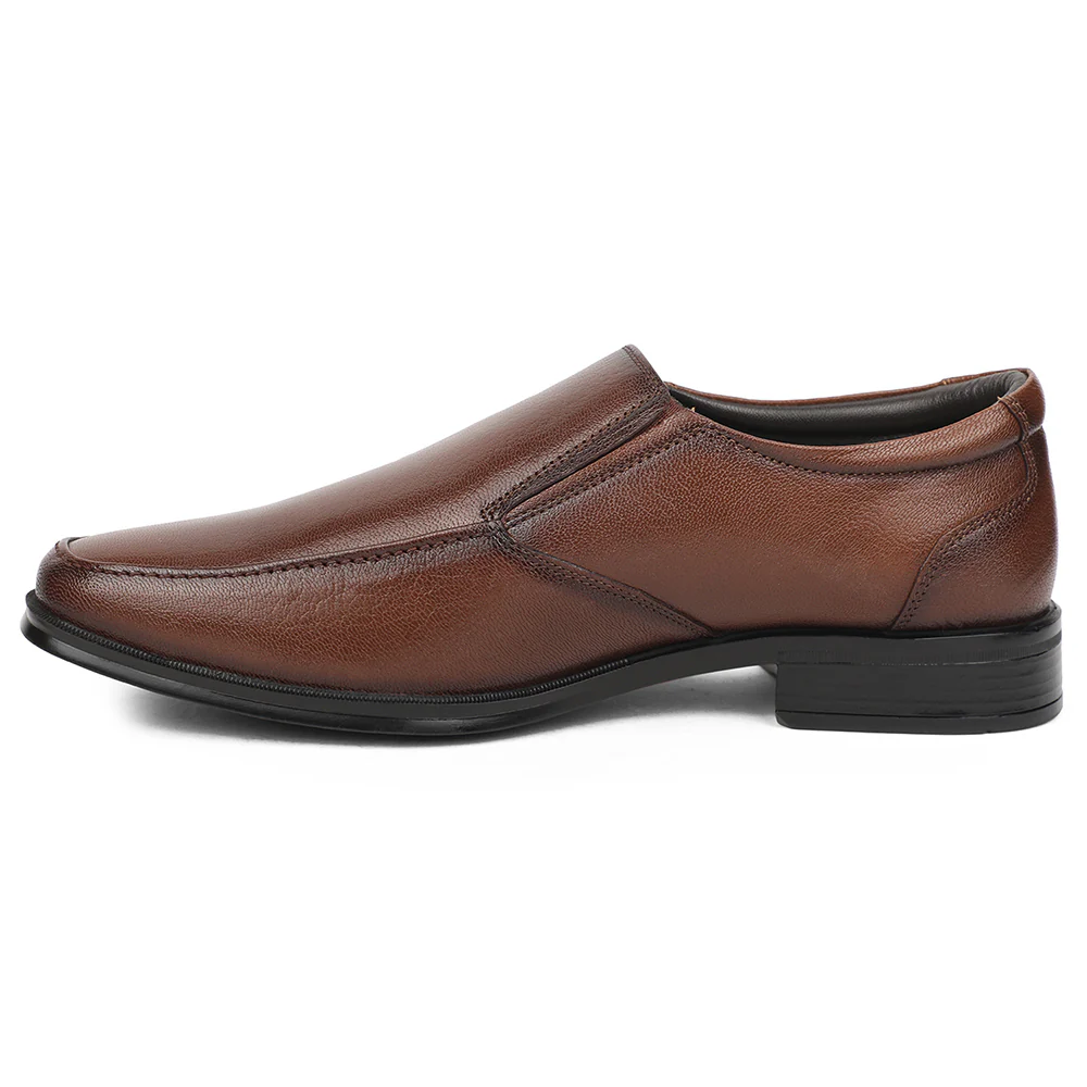 Healers Brown Formal Non Lacing Mocassin Shoes For Men UDL-10 By Liberty - Image 3