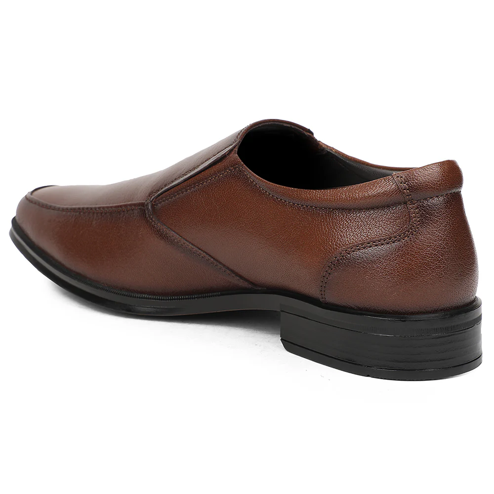 Healers Brown Formal Non Lacing Mocassin Shoes For Men UDL-10 By Liberty - Image 5