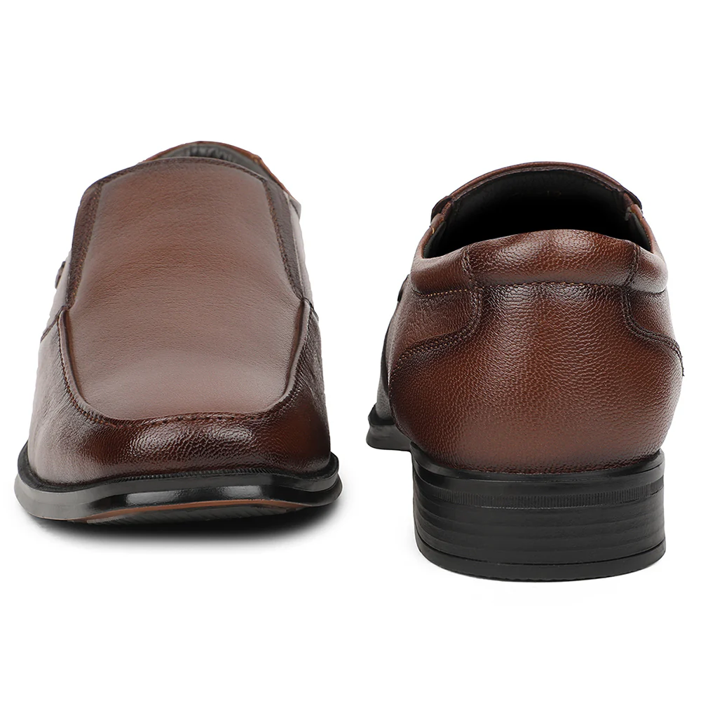 Healers Brown Formal Non Lacing Mocassin Shoes For Men UDL-10 By Liberty - Image 6