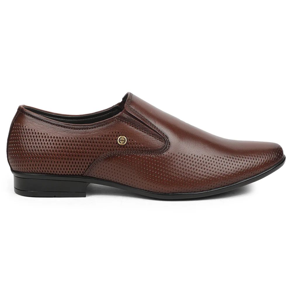 Healers Brown Formal Non Lacing Mocassin Shoes For Men UDL-4 By Liberty - Image 2