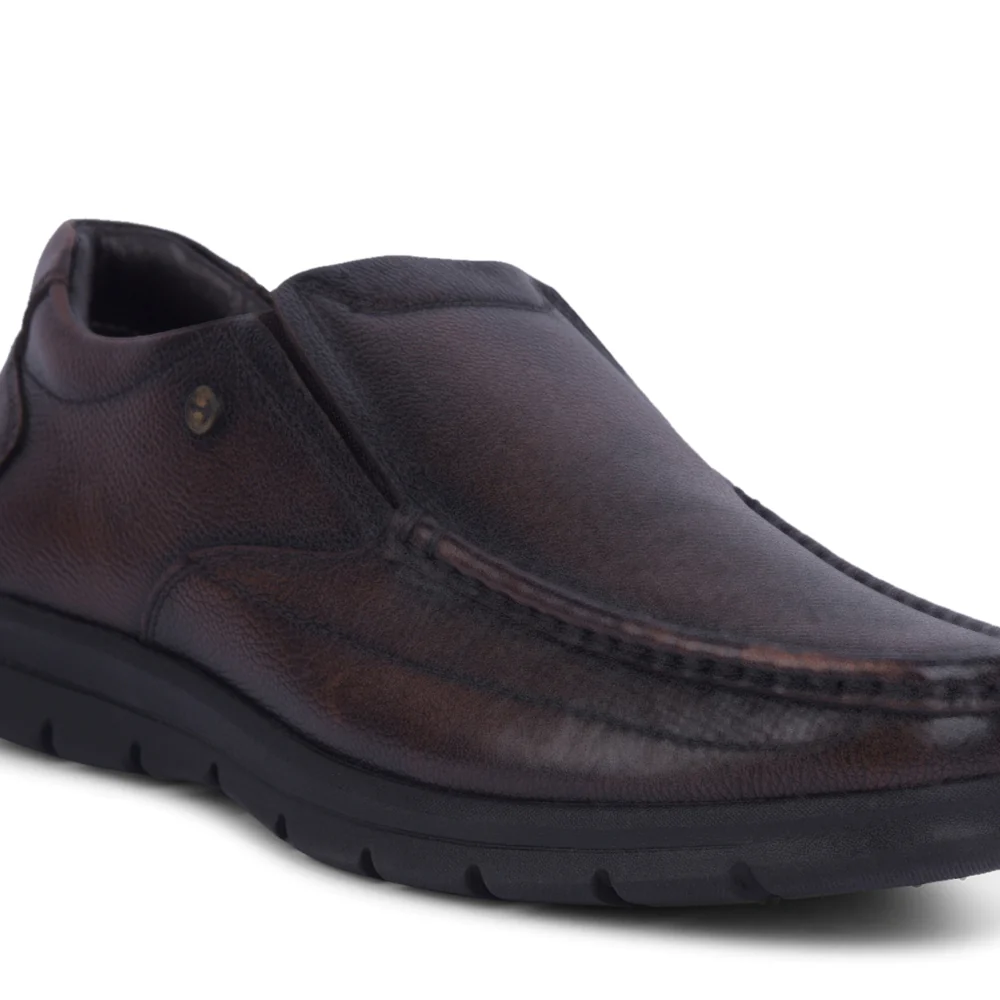 Healers Brown Formal Non Lacing Moccasin For Men OSL-22 By Liberty - Image 5