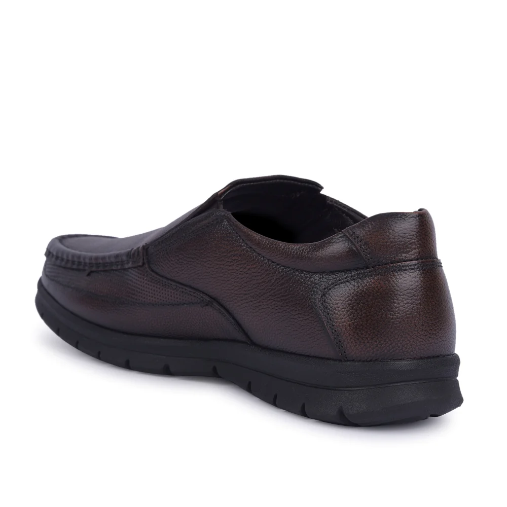 Healers Brown Formal Non Lacing Moccasin For Men OSL-22 By Liberty - Image 6