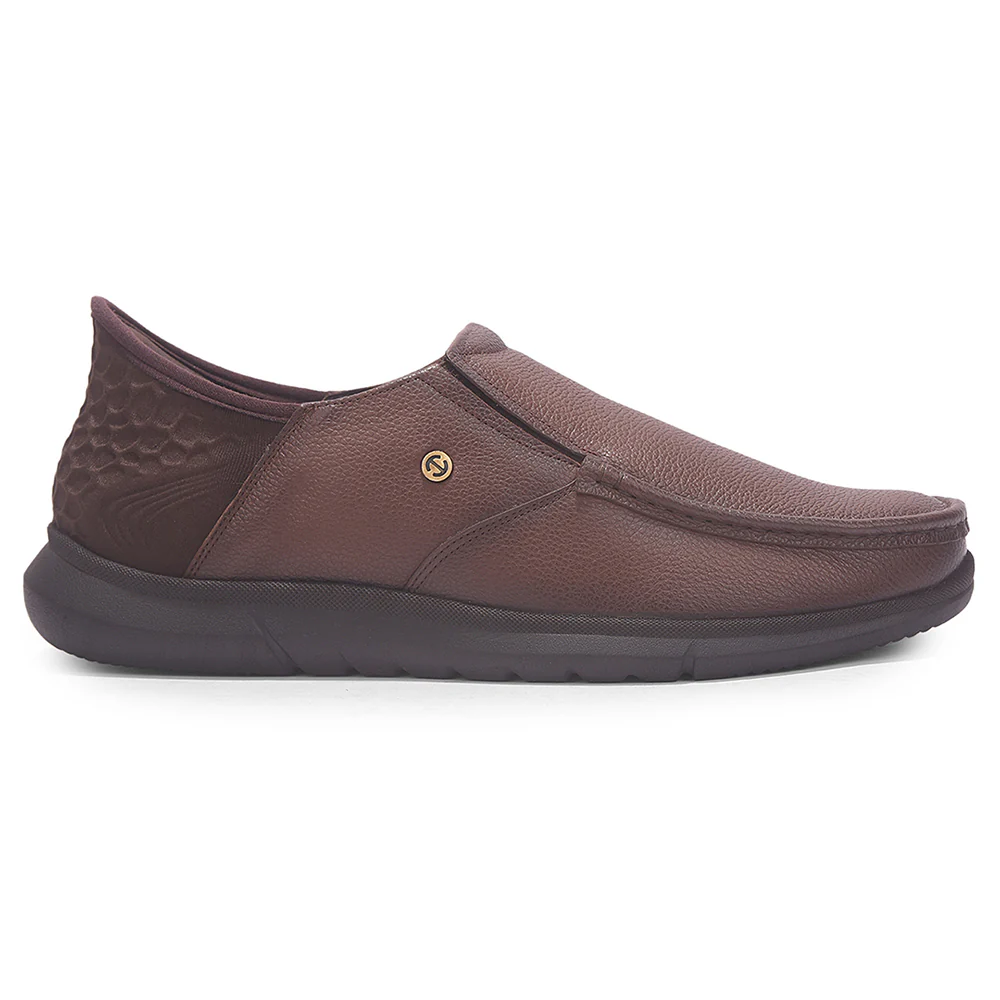 Healers Brown Formal Non Lacing Moccasin For Men S201-02 By Liberty - Image 3