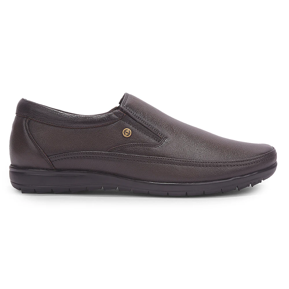 Healers Brown Formal Non Lacing Shoes For Men HA1-11 By Liberty - Image 4