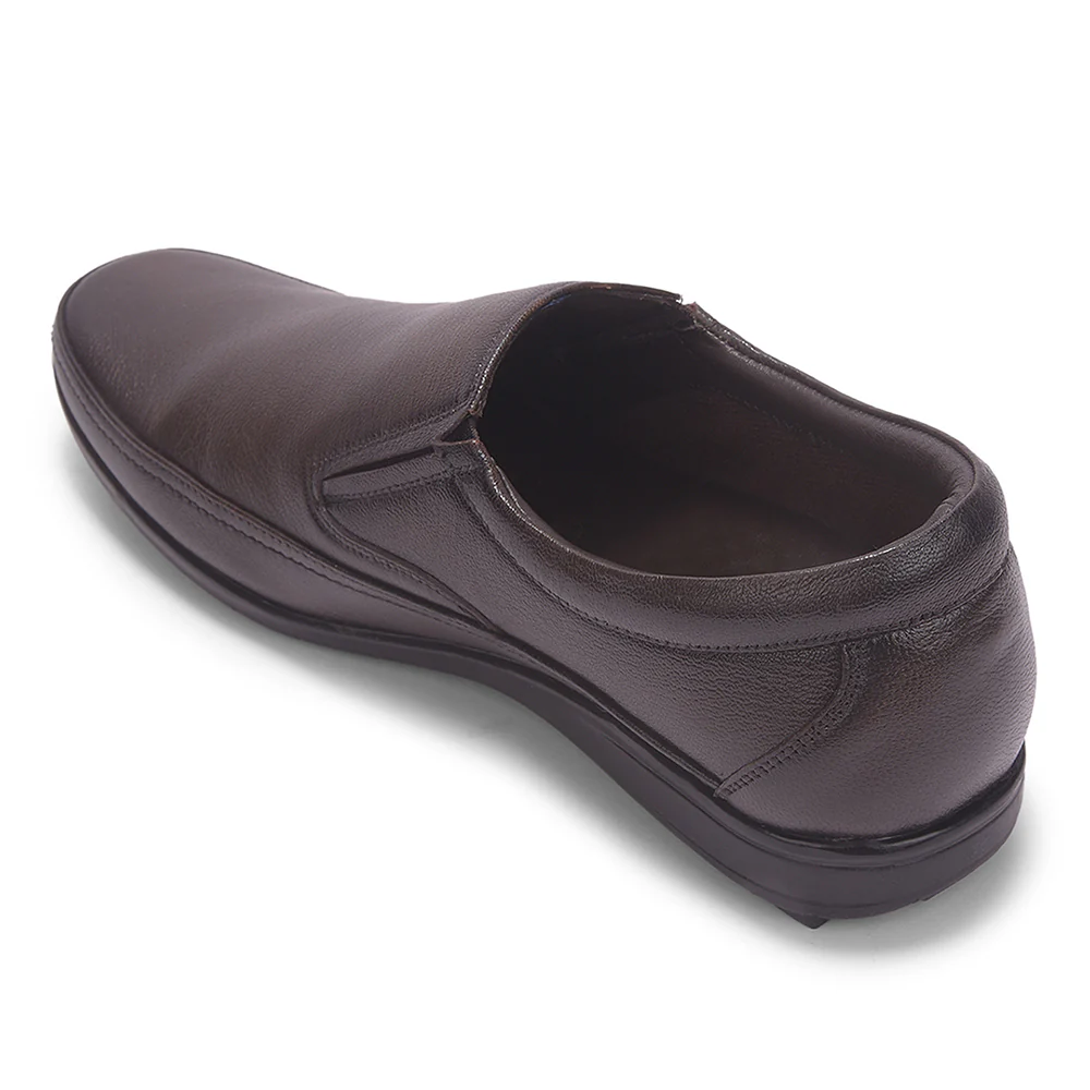 Healers Brown Formal Non Lacing Shoes For Men HA1-11 By Liberty - Image 5
