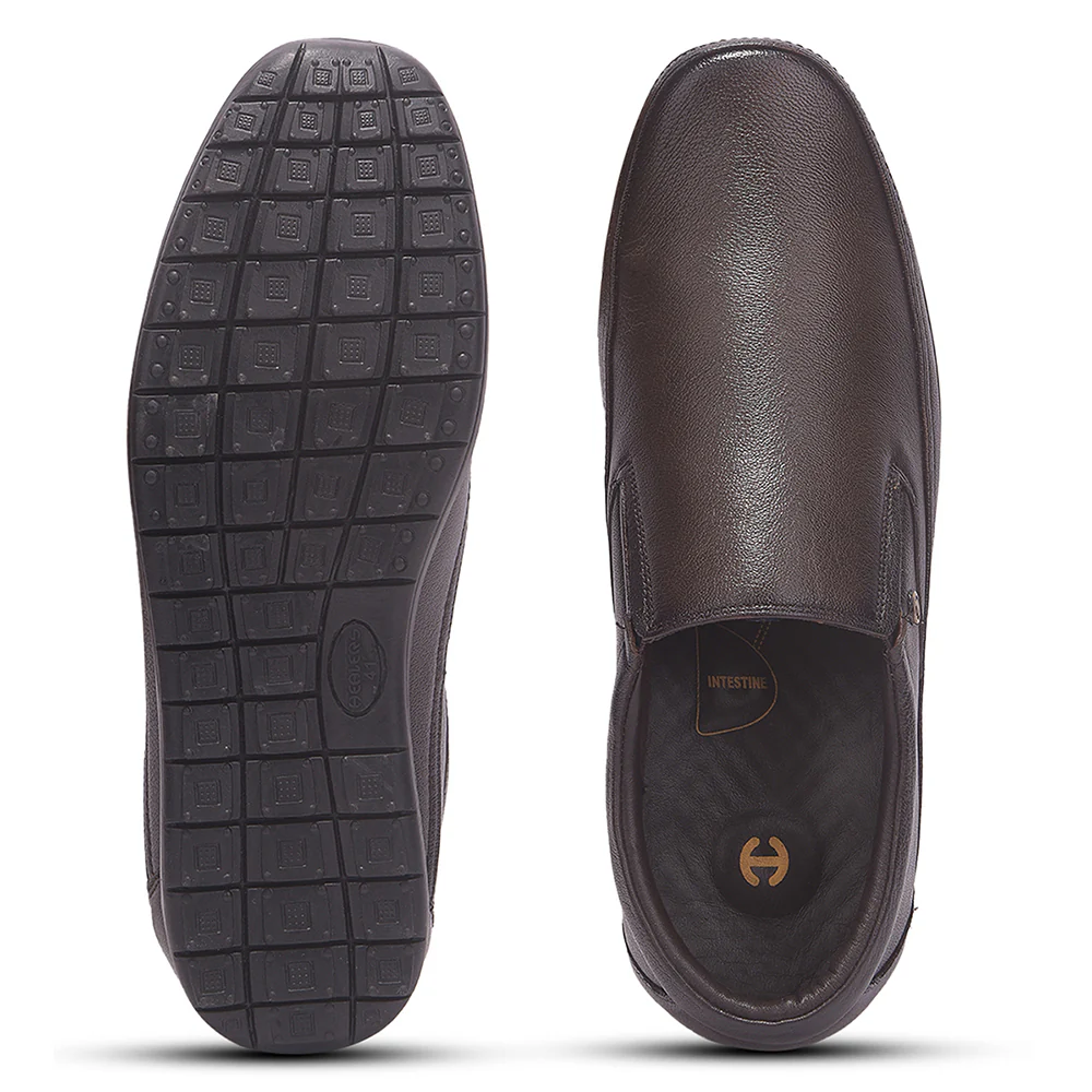 Healers Brown Formal Non Lacing Shoes For Men HA1-11 By Liberty - Image 6