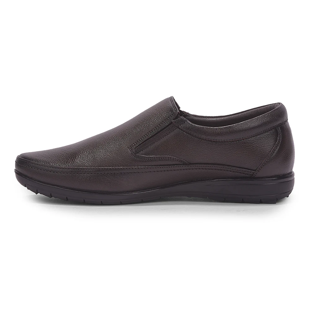 Healers Brown Formal Non Lacing Shoes For Men HA1-11 By Liberty - Image 8