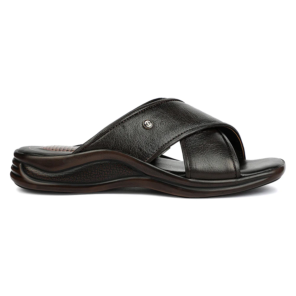 Healers Brown Formal Slip on Slippers for Men 2013-121 by Liberty - Image 2