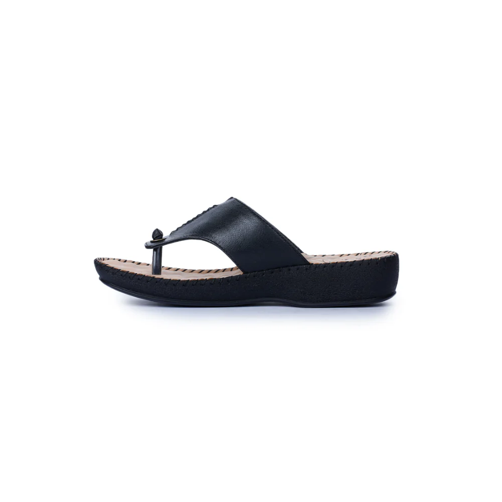 Healers By Liberty DR-519 Comfort Black Slippers For Women - Image 3