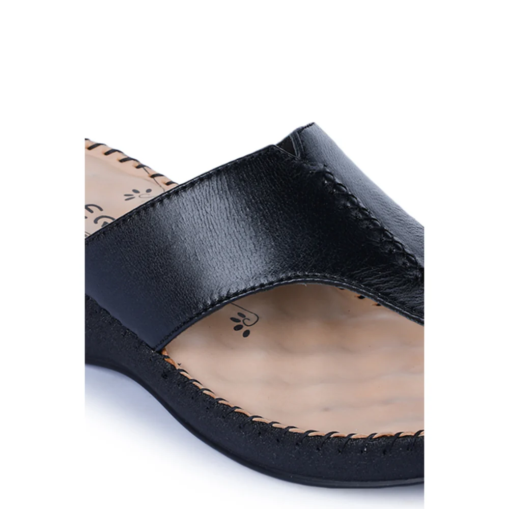 Healers By Liberty DR-519 Comfort Black Slippers For Women - Image 5