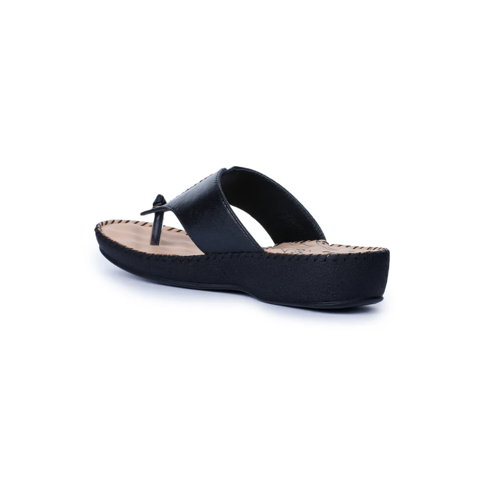 Healers By Liberty DR-519 Comfort Black Slippers For Women - Image 6