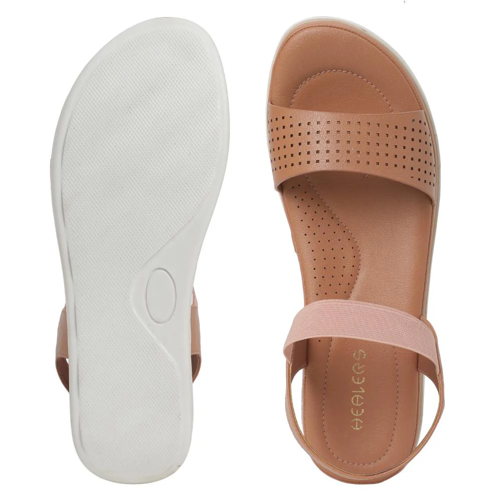 Healers Peach Casual Sandal For Women JD-39 By Liberty - Image 4