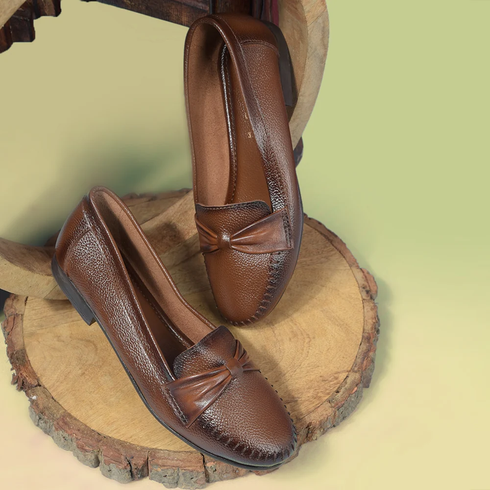 Healers Tan Formal Ballerina Shoes For Women TLO-22 By Liberty - Image 4
