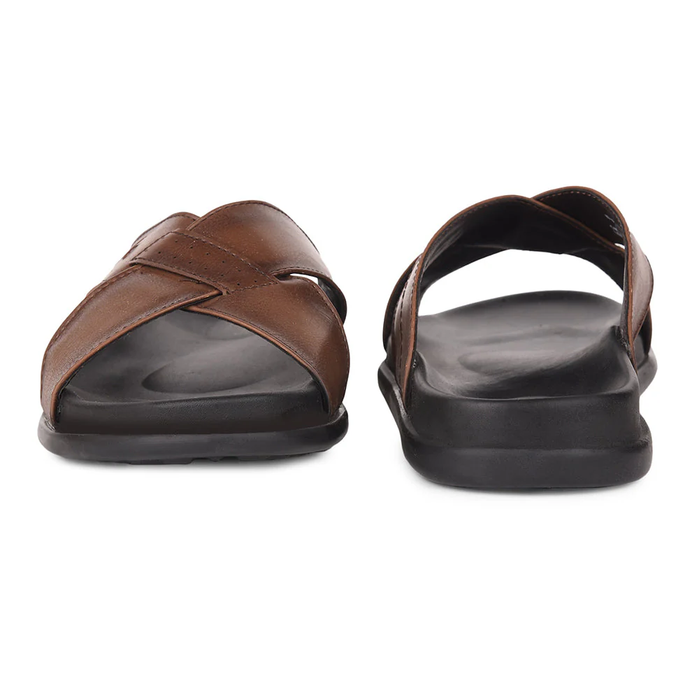 Healers Casual Tan Slippers For Men LEEKS-2 By Liberty - Image 5