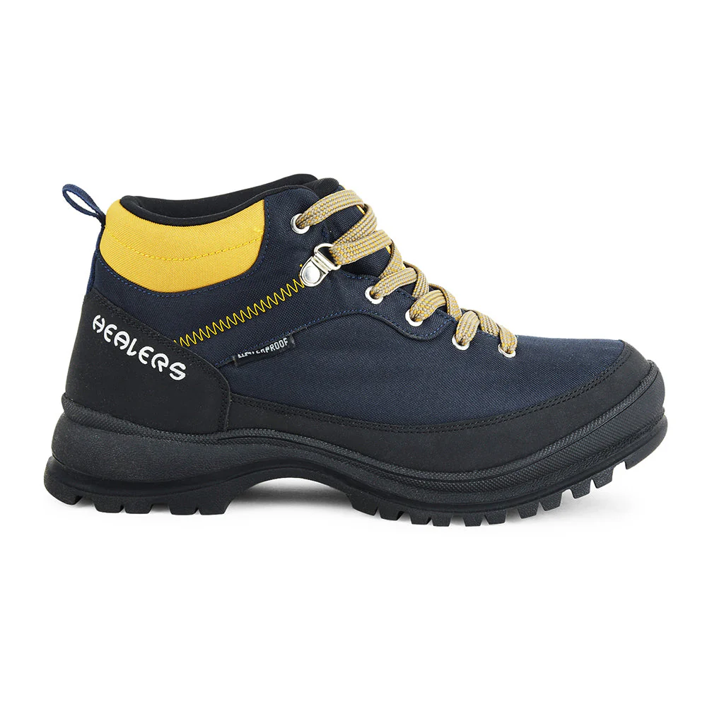 Healers Sports Trekking Navy Blue Lacing Shoes For Men RACE-1 By Liberty - Image 2