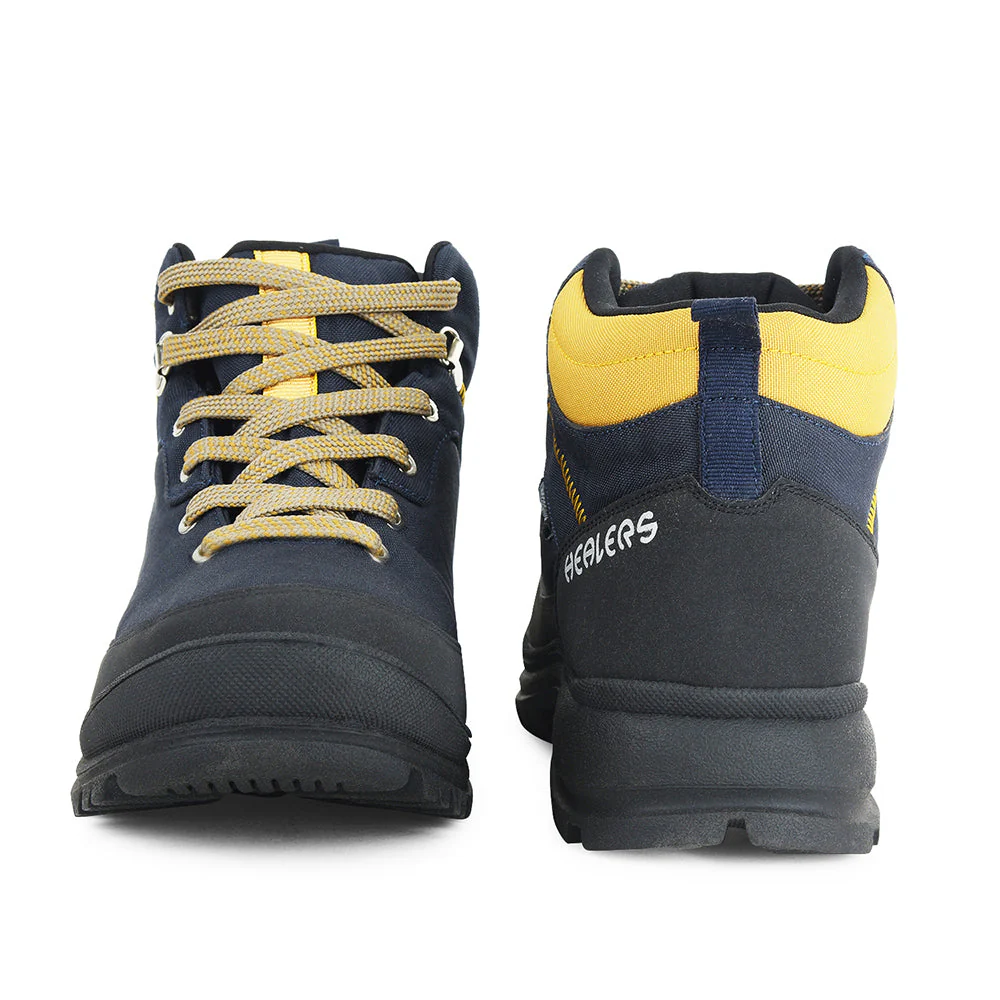 Healers Sports Trekking Navy Blue Lacing Shoes For Men RACE-1 By Liberty - Image 5